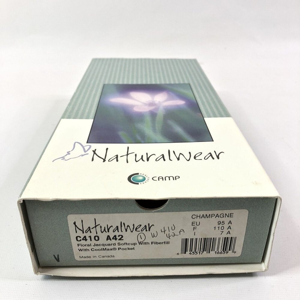 Naturalwear Trulife Pocketed Mastectomy Bra 42A Soft Cup White C410